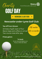 Poster promoting the golf day